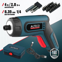 Аккумуляторная отвёртка угловая ALTECO CSD 4V 67506