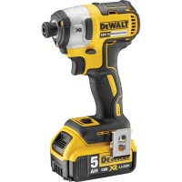 Аккумуляторный шуруповерт DEWALT DCF887P2, 18 В, 205 Нм, 3800 уд/мин, с 2 АКБ 5 Ач и ЗУ, в кейсе DCF887P2-QW