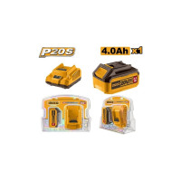 Комплект: аккумуляторная батарея + ЗУ INGCO Li-Ion P20S FBCPK1214