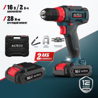 Аккумуляторная дрель-шуруповерт ALTECO CD 16-28 X2 78073
