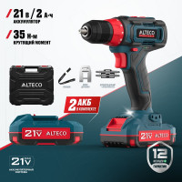 Аккумуляторная дрель-шуруповерт ALTECO CD 21-35 X2 78075