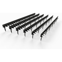 Бордюр ООО Металекс Metalex 60х40x1500 мм, серый, 6 шт. BRS604015