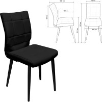 Стул BRABIX Novita Cf-060 черная экокожа, усиленный металлический каркас, черный 532781