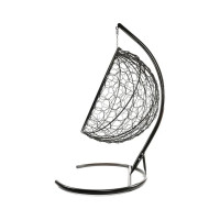 Подвесное кресло M-GROUP КРУГ с ротангом коричневое, бордовая подушка 11050202