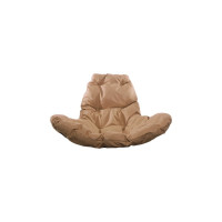 Подвесное кресло M-GROUP ОВАЛ с ротангом чёрное, бежевая подушка 11140401