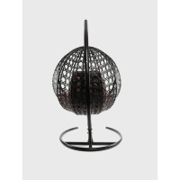 Подвесное кресло M-GROUP КРУГ ЛЮКС с ротангом коричневое, коричневая подушка 11060205