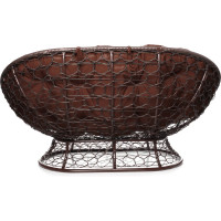 Диван M-GROUP МАМАСАН с ротангом коричневое, коричневая подушка 12110205