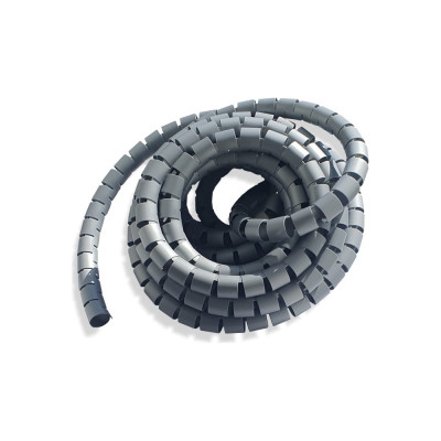 Спиральный защитный рукав PARLMU LXQ 22-3-k5 полиэтилен, размер 22, цвет серый, длина 5 м PR5000400-5