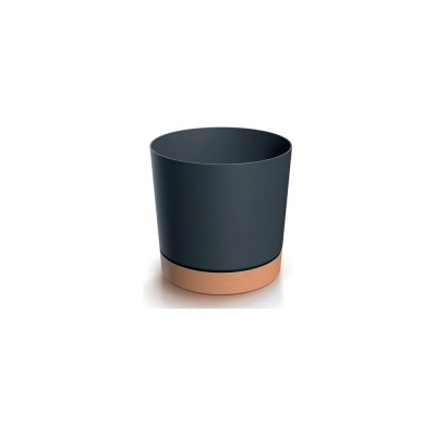 Prosperplast DPOD300-S433/4665W Кашпо прикреплен поддон TUBO PM d29, h28,3см 14,5л антрац/корич 070043