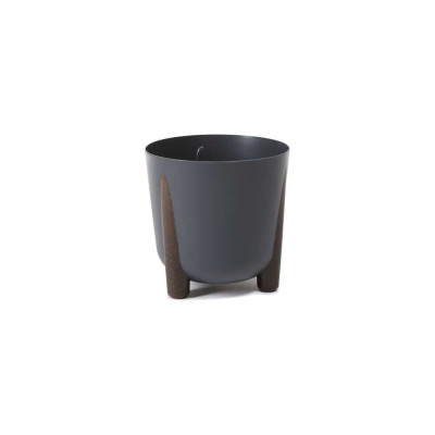 LAMELA Sp.z o. 211 Кашпо пластик на ножках FRIDA ECO recycled d21см h20см 5л антрацит 070902