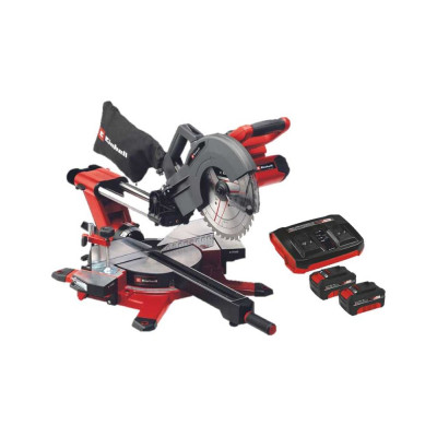 Einhell Пила торцовочная акк. PXC TE-SM 36/10 L Li,2x18В,254х30мм,пр 340х85мм,лазер+2 акк.4Ач+дв.ЗУ 4300885SET