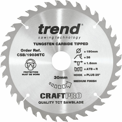 Пильный диск для аккумуляторной пилы Trend CSB/19036TC