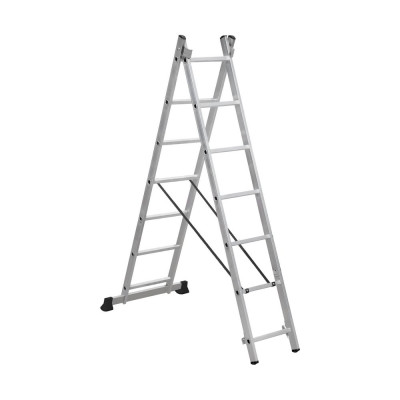 SevenBerg двухсекционная алюминиевая лестница 2x7 ступеней 920207