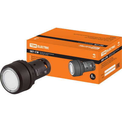 Кнопка TDM SB7-CW3161-24V(LED) SQ0746-0024