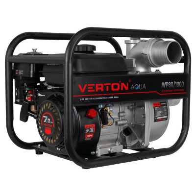 VERTON Мотопомпа WP 80/1000 (7л.с/212см3,80мм/3