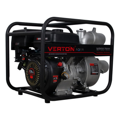 VERTON Мотопомпа WP 100/1600 (13л.с/389см3,100мм/4