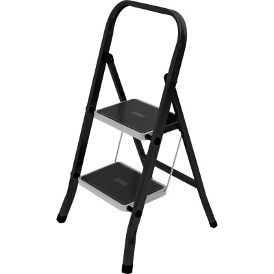 Zalger Стремянка Jet Black 2 шир.ступ. с ковриком, сталь 9910-2