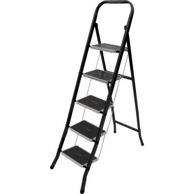 Zalger Стремянка Jet Black 5 шир.ступ. с ковриком, сталь 9920-5