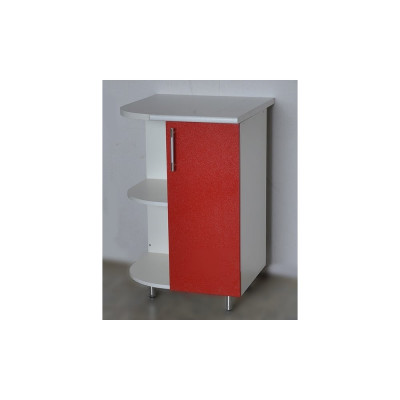 Торцевой стол SANTREK красный металлик левый фасад МДФ 600x550 мм 59096