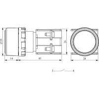 Кнопка Emas зеленая 1НО KB34DY