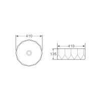 Керамическая накладная раковина BelBagno BB1409