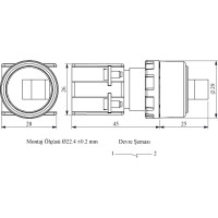 Тумблер Emas 1НЗ KB12C