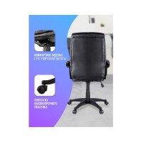 Кресло руководителя Helmi HL-E02 Income, экокожа черная 274815