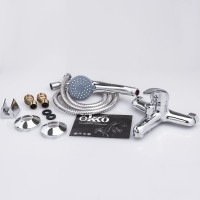 Смеситель для ванны Ekko короткий излив, переключатель шток E32109