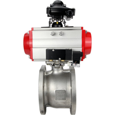 Шаровой кран DN.ru КШмФП.316.200 Ду65 Ру16 пневмопривод, пневмораспред, БКВ D160-01877