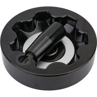 Маховик TLX 125x12x44x4мм DxdxHxb цельнолитой, бакелит с откидной ручкой 65937