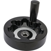 Маховик TLX 125x12x44x4мм DxdxHxb цельнолитой, бакелит с откидной ручкой 65937