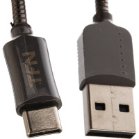 Дата-кабель TFN USB-8pin 1м сталь -CFZLIGUSB1MST