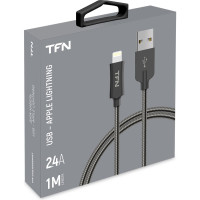Дата-кабель TFN USB-8pin 1м сталь -CFZLIGUSB1MST