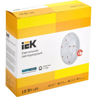 Светильник IEK LED ДПБ 2004 18Вт, IP20, 4000К, круг, белый LDPB0-2004-18-4000-K01