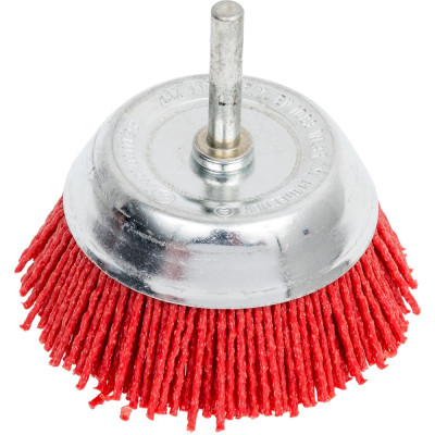 Кордщетка чашеобразная с хвостовиком Flex 207-216 (75 мм; d6; нейлон) HAMMER 62132