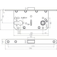 Магнитная защелка под ключевой цилиндр ADDEN BAU KEY-5085 MAG NICKEL бесшумная 940000002405