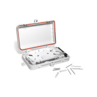 Настенный распределительный бокс LANMASTER на 4 волокна, наружной установки, IP65 LAN-FDB-FTTH04/OUT