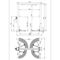 Автоподъемник двухстоечный Rossvik V2-4L г/п 4.0т, 220В V2-4L/220B