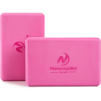 Блок для йоги ZDK розовый, 2шт, 23x15x8см, 180г ZDKblock7.5/pink