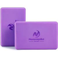 Блок для йоги ZDK сиреневый, 2шт, 23x15x8см, 180г, полумягкий ZDK2*180purple