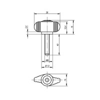 Ручка-барашек KIPP K0274.008X40