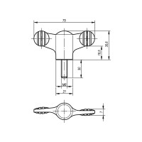Ручка-барашек KIPP K0274.0208X30