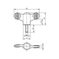 Ручка-барашек KIPP K0274.1067X30