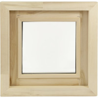 Стеклопакет в парную Банная линия 30x30 см, липа, ручка, затвор, петли в комплекте 12-972