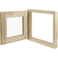 Стеклопакет в парную Банная линия 60x60 см, липа, ручка, затвор, петли в комплекте 12-978