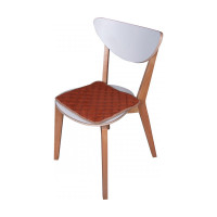 Подушка с завязками на стул SKYWAY 38x35 см, алькантара, коричневая S10302002