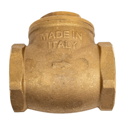 Обратный клапан Giacomini латунь, поворотный, N6, Ду 40, Ру 16, Тмакс 110 оС, ВР G1 1/2 N6Y007 019-1015