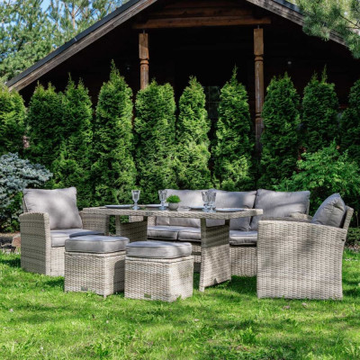 Обеденный комплект садовой мебели Royal Family ZOYA из искусственного ротанга, бежевый 979-21-21