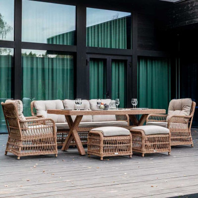 Обеденный комплект Royal Family из искусственного ротанга Albert 202-21-21