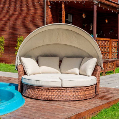 Садовый диван-трансформер Royal Family Violetta, коричневый (шезлонг-трансформер) 1200-61-21